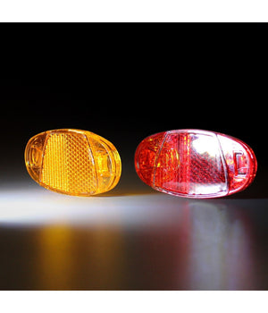 2 Riflettori Catarifrangenti Ovale Per Ruote Anteriore Posteriore Bici Xc-1621         