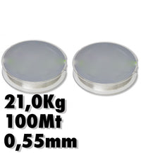 2 Rotolo Lenza 0.55mm 21.0kg 100 Metri Ciascuno Carbonio Pesca Super Resistenza         