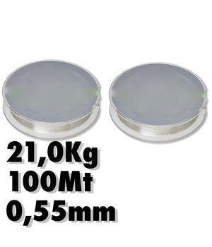 2 Rotolo Lenza 0.55mm 21.0kg 100 Metri Ciascuno Carbonio Pesca Super Resistenza         