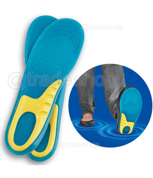 2 Solette Activgel Massaggianti Plantare Silicone Supporto Scarpe Uomo 42 - 48         