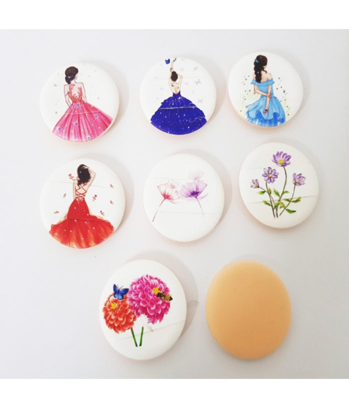 2 Spugnetta Lattice Trucco Make Up Cipria Fondotinta Fard Blush Stesura Viso         