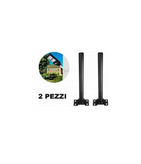 2 Staffe Palo Per Lampione Solare Stradale Supporto Metallo Staffa Muro Parete         