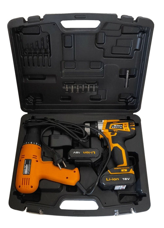2 trapani trapano avvitatore a doppia batteria + trapano elettrico 710w IW017