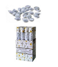 2 Tubi Sparacoriandoli Petali Rose Bianco 40 Cm Festa Promessa Matrimonio Sposi         