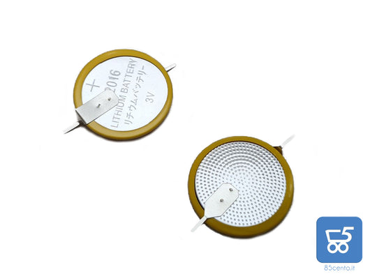 2 x Batteria Litio Cr2016 pila tampone bios saldare linguette scheda centralina