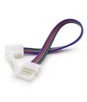 2 X Clip Connettore A 4 Pin Da 10 Mm Per Strisce Srip Led Rgb Smd 5050 3528         