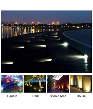 2 X Lampada Luce Led Solare Disk Lights Esterno Giardino Waterproof Segna Passo         