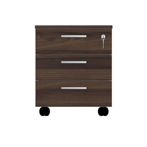 Cassettiera da ufficio con Rotelle OFFICE, L 42 x P 56 x H 51 cm (Olmo Scuro)
