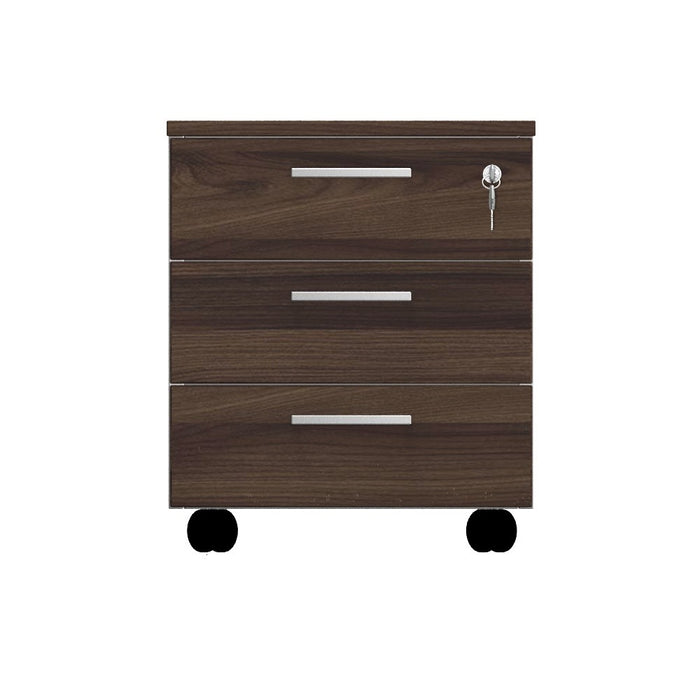 Cassettiera da ufficio con Rotelle OFFICE, L 42 x P 56 x H 51 cm (Olmo Scuro)