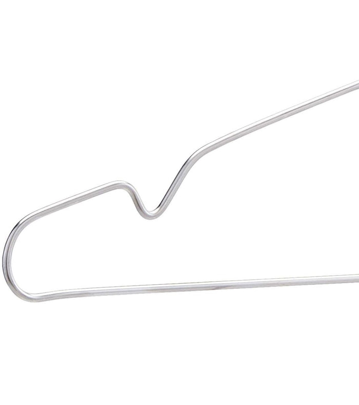 20 Grucce per Lavanderia 40cm Salvaspazio in Metallo Cromato con Spalline 1045