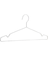 20 Grucce per Lavanderia 40cm Salvaspazio in Metallo Cromato con Spalline 1045