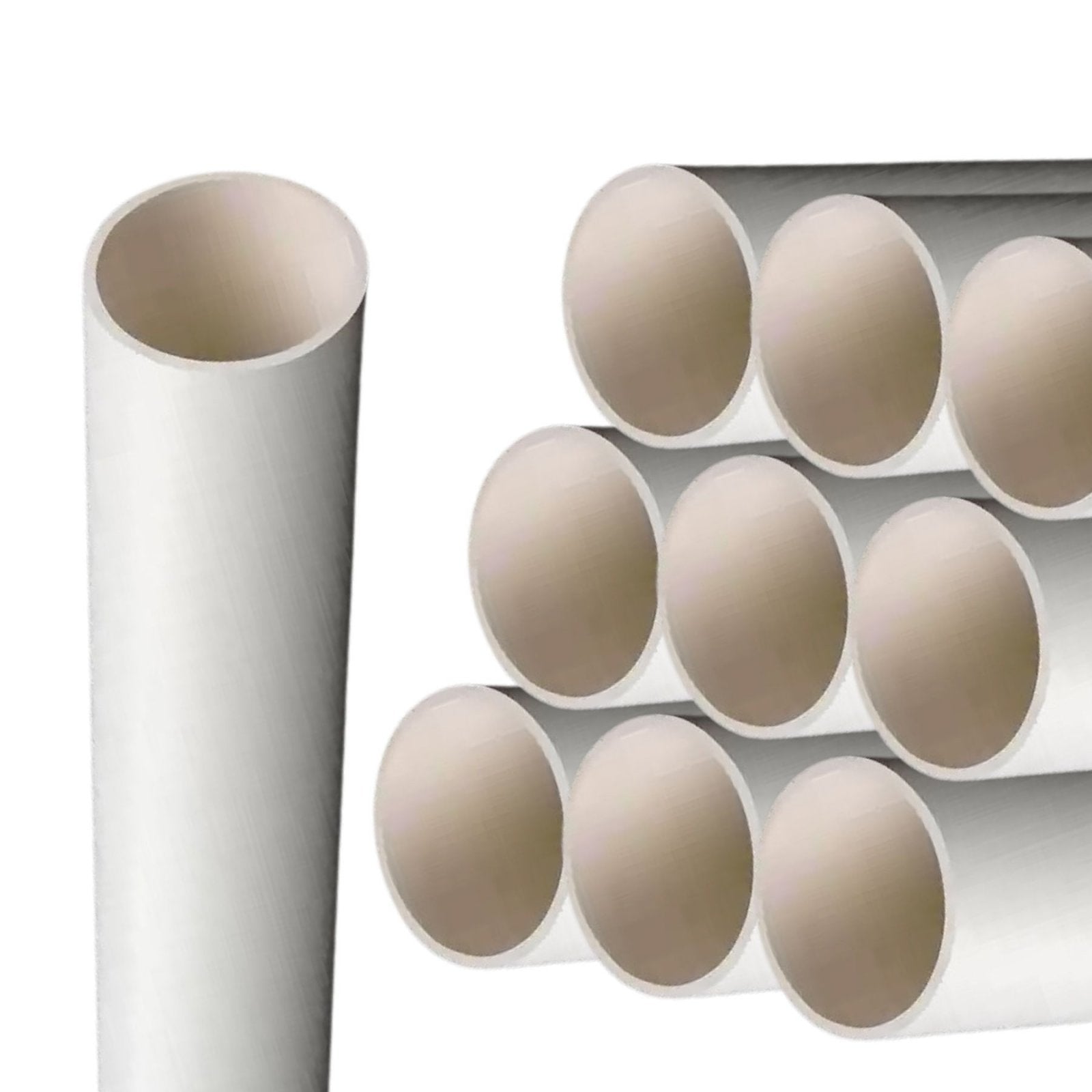20 Metri Tubo Rigido Diametro 20mm Autoestinguente Bianco - 10 Pezzi da 2 Metri