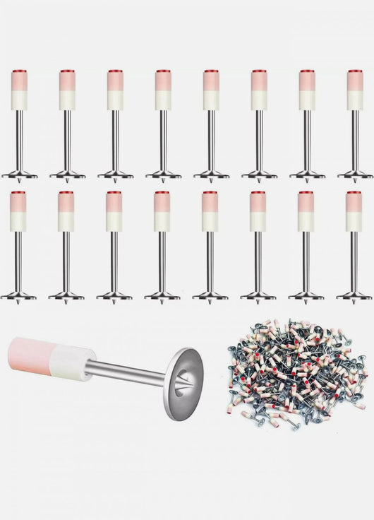 200 Chiodi per Sparachiodi Tondi in Acciaio di 7,3 mm per Sparachiodi a Mano