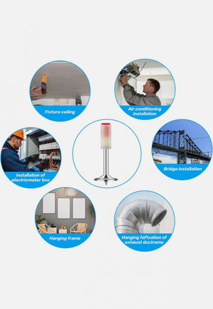 200 Chiodi per Sparachiodi Tondi in Acciaio di 7,3 mm per Sparachiodi a Mano