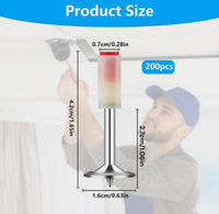 200 Chiodi per Sparachiodi Tondi in Acciaio di 7,3 mm per Sparachiodi a Mano