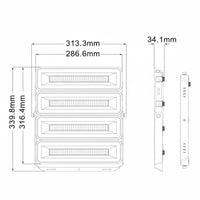 Faro LED modulare per esterno faretto impermeabile IP65 staffa orientabile luci giardino negozio tabelle insegne potenza 100W