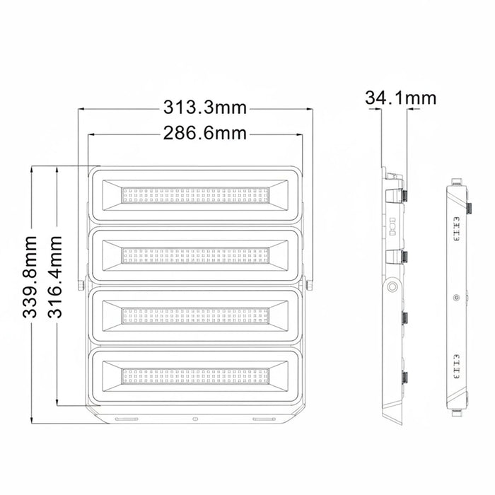 Faro LED modulare per esterno faretto impermeabile IP65 staffa orientabile luci giardino negozio tabelle insegne potenza 100W