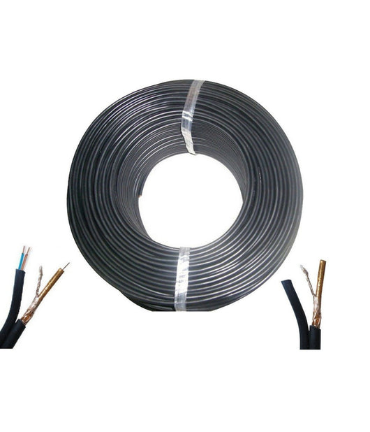 200 Metri Matassa Cavo Video Coassiale Rg59+2c + Alimentazione 2 Fili Telecamere         