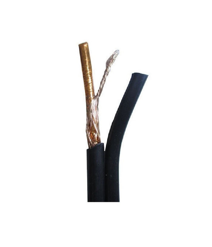 200 Metri Matassa Cavo Video Coassiale Rg59+2c + Alimentazione 2 Fili Telecamere         