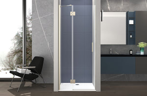 Box doccia 120 cm anta singola ad UN BATTENTE per nicchia H200 cm cristallo anticalcare trasparente 6mm profilo SATINATO