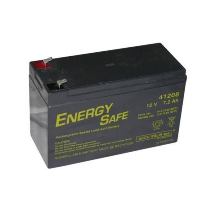 Link batteria al piombo 12 volt 7,2 a. - misure: 15x6.50x9.50 cm.