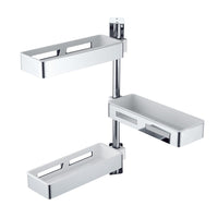 Asta completa di tre mensole girevoli multiuso - serie concept