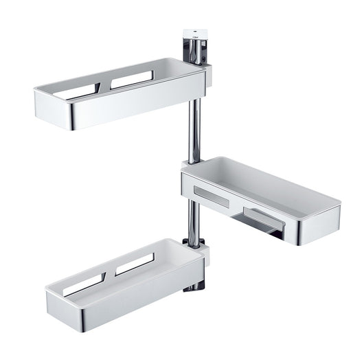 Asta completa di tre mensole girevoli multiuso - serie concept