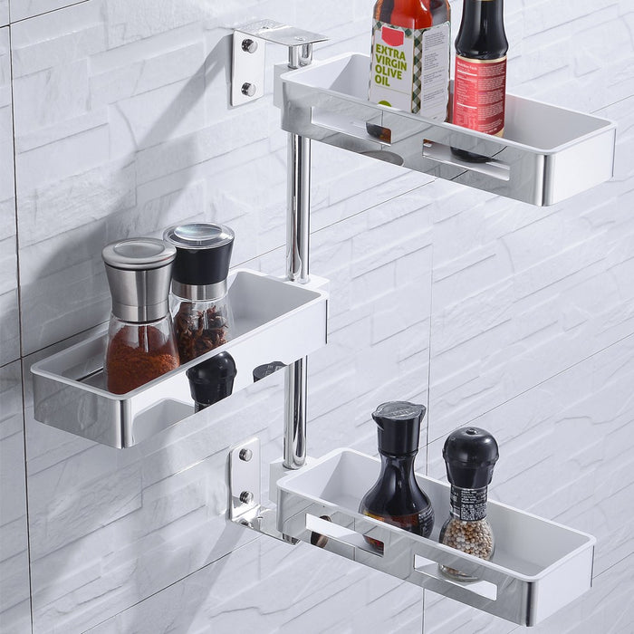 Asta completa di tre mensole girevoli multiuso - serie concept