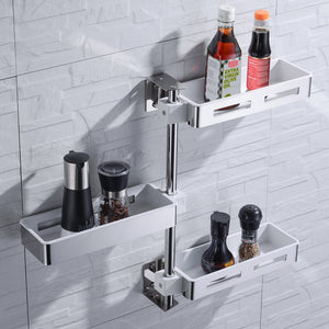 Asta completa di tre mensole girevoli multiuso - serie concept