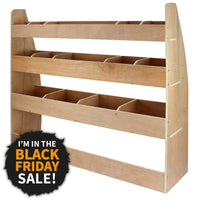 Scaffale per Van VW Caddy Maxi in Legno Compensato 12mm con 14 Scompartimenti