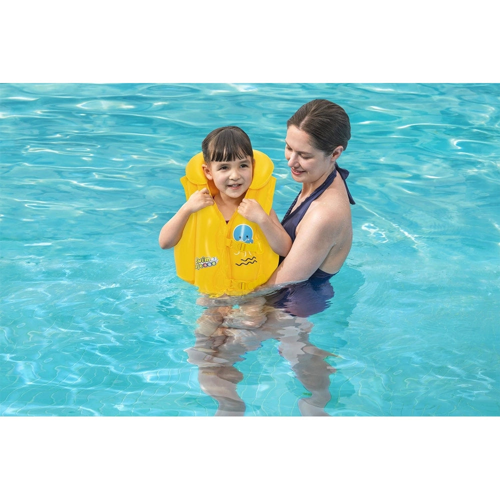Trade Shop - Giubbotto Salvagente Gonfiabile Nuoto 2 Fibbie Regolabili Per Bambini 3-6 Anni 32034w -