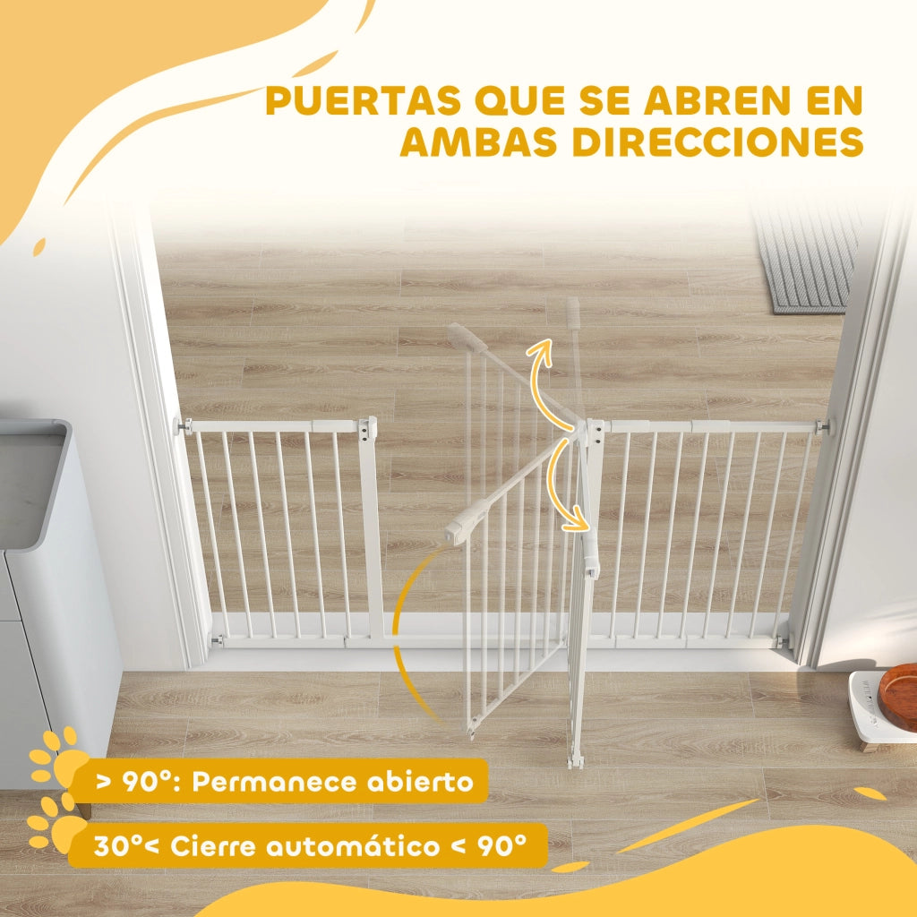 Barriera Sicurezza Bambini Regolabile ¨C zephmum ¨C Bianco 74-147.5x76.2 cm
