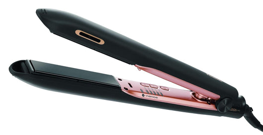 Panasonic EH-PHS9KK825 Piastra per Capelli Stile Professionale con Tecnologia Idratante Nanoe 5 Livelli di Temperatura Rivestimento in Ceramica Nero e Rose Gold