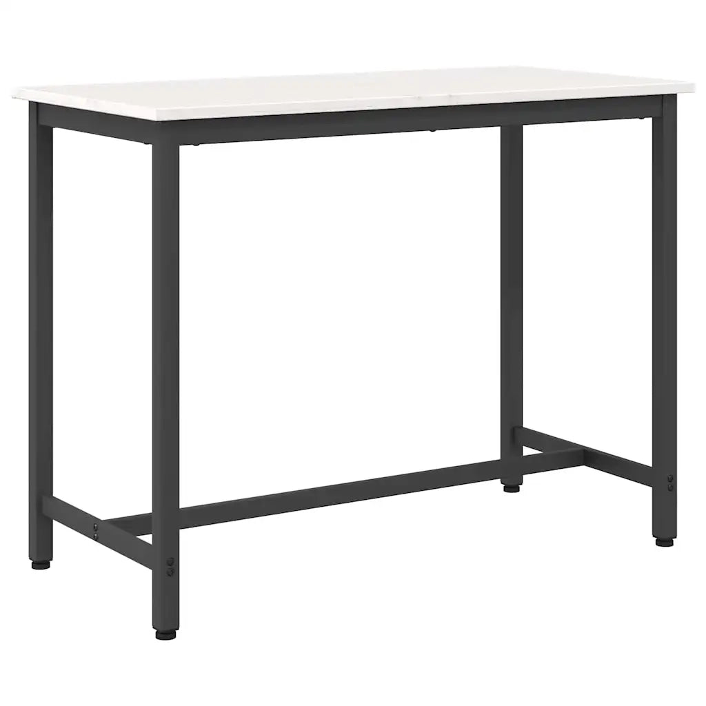 tavolo Bianco 100 x 50 x 77 cm Legno ingegnerizzato e acciaio CFW6830504