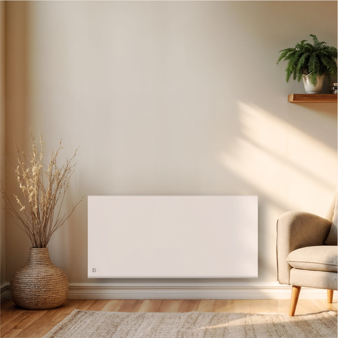 Radiatore elettrico fisso con inerzia a secco ceramica + pellicola 2000W FREYA orizzontale bianco