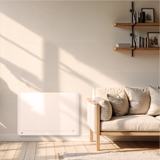 Termoarredo elettrico fisso ad inerzia secca ceramica 2000 W plug & play con rilevatore di presenza DIANE orizzontale bianco