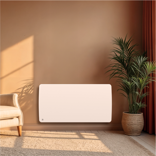 Radiatore elettrico fisso ad inerzia ceramica a secco 2000W ARIA orizzontale bianco