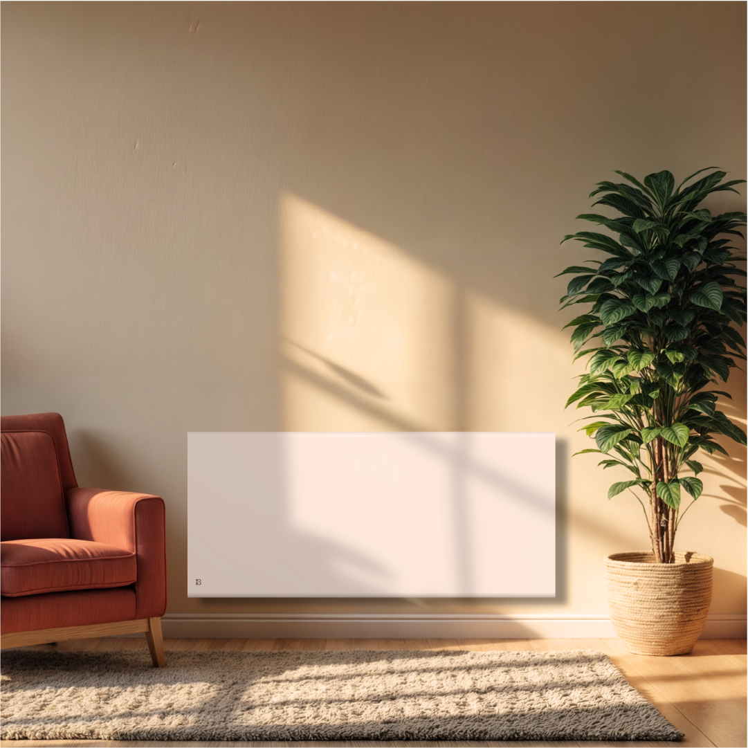 Radiatore elettrico fisso ad inerzia secca ghisa+pellicola 2000W NEMESIS orizzontale bianco