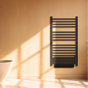 Scaldasalviette elettrico senza liquidi con soffiante 500W+1000W H.100,5xL54cm HESTIA nero