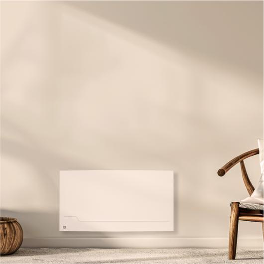 Radiatore elettrico fisso ad inerzia secca in ghisa 2000W ZOE orizzontale bianco