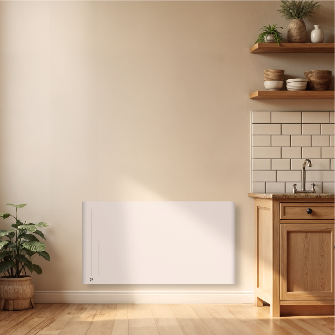 Radiatore elettrico fisso ad inerzia ceramica a secco 2000W ALBA orizzontale bianco