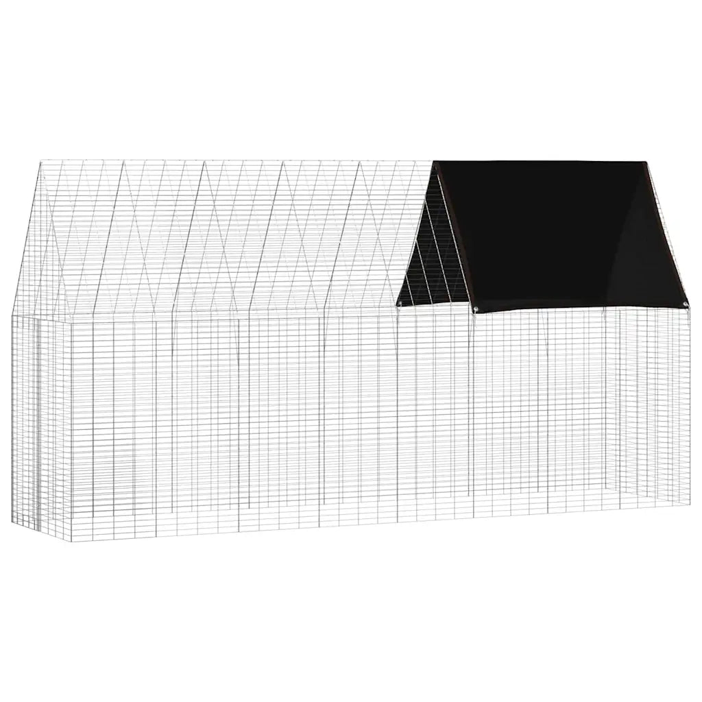 Gabbia per Conigli Argento 400 x 100 x 210 cm Acciaio zincato 42019248