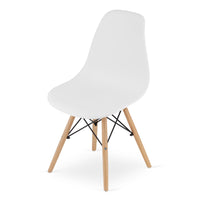 Sedia Valora OSAKA con gambe bianche naturali per soggiorno x3