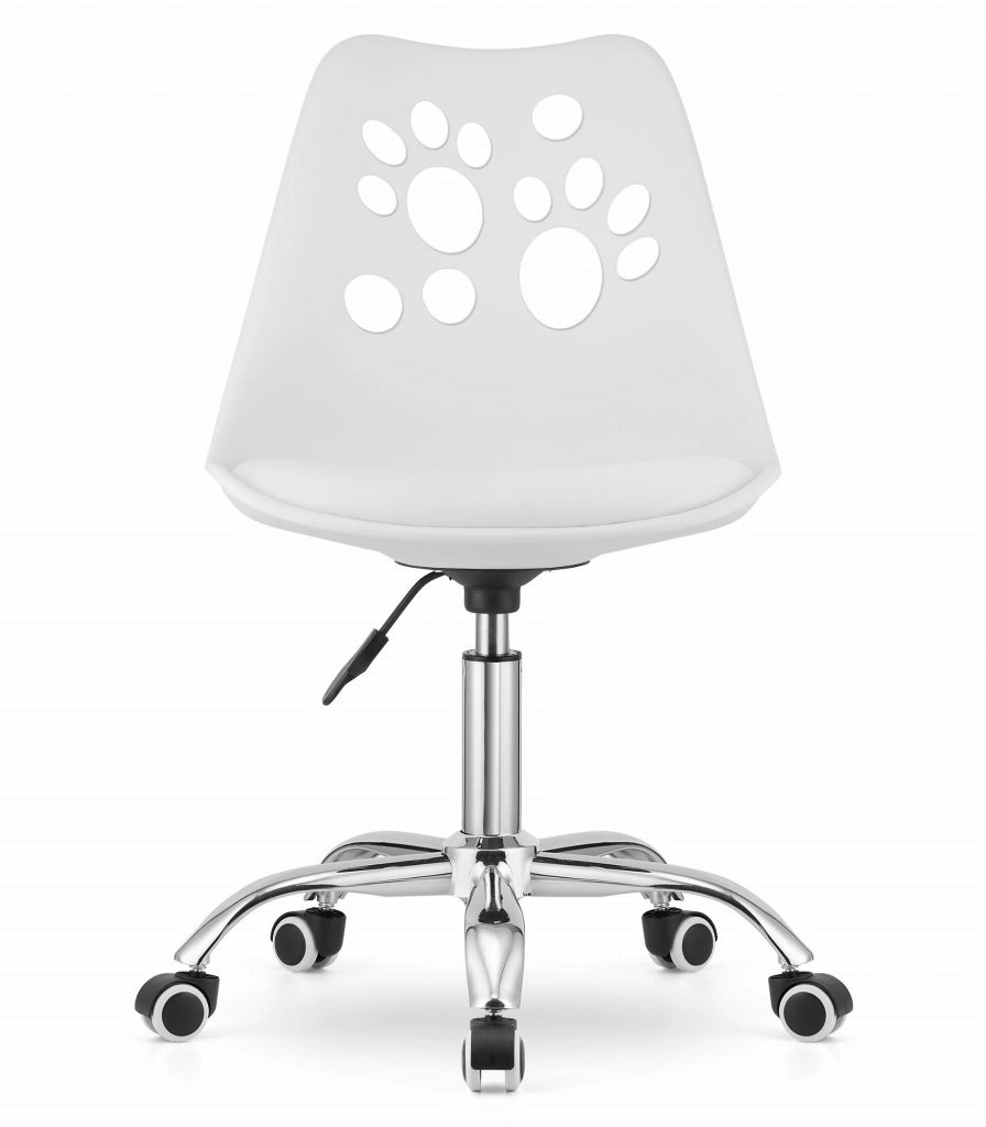Sedia girevole ergonomica Valora PRINT bianca per ufficio domestico
