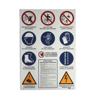 Cartello Cantiere 11 Simboli 98X138 Plastica