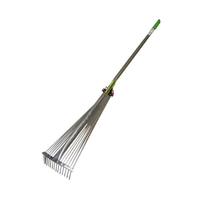 Il Campo Scopa Foglie Regolabile Manico Acciaio