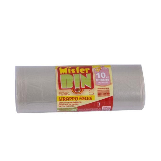 Mister Bin Sacco Immondizia Legacci Trasp 70X110 Pezzi 10
