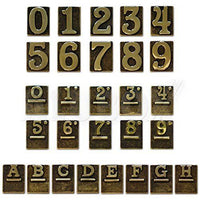 Numeri Civici Ottone Finitura Lucida Due