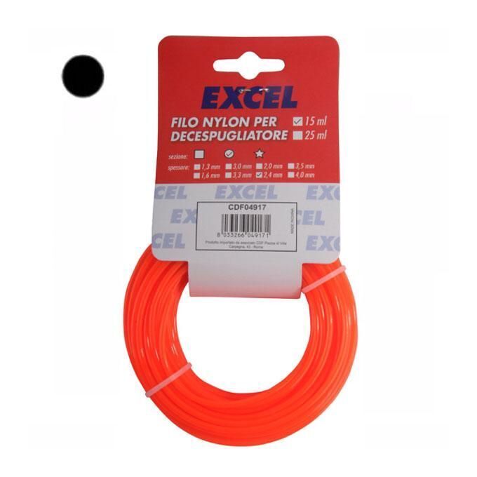 Excel Filo Nylon Tondo 4,0mm 15mt