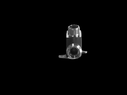 Rubinetto una via a pedale in ottone completo di fissaggi